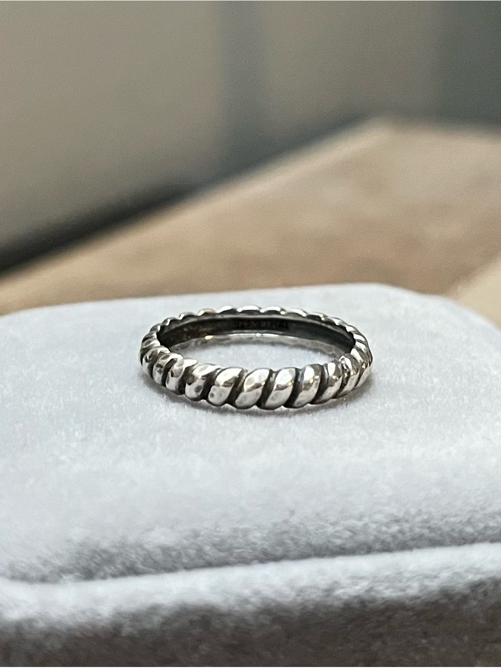 Silpada Sterling Silver Twisted Rope Stackable Ring - Silver - Picture 3 of 7